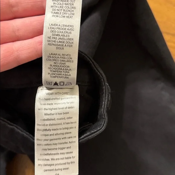 Good American Good Waist Crop Side Slit Jean Plus Size 18 26” inseam Black EUC - Picture 5 of 16